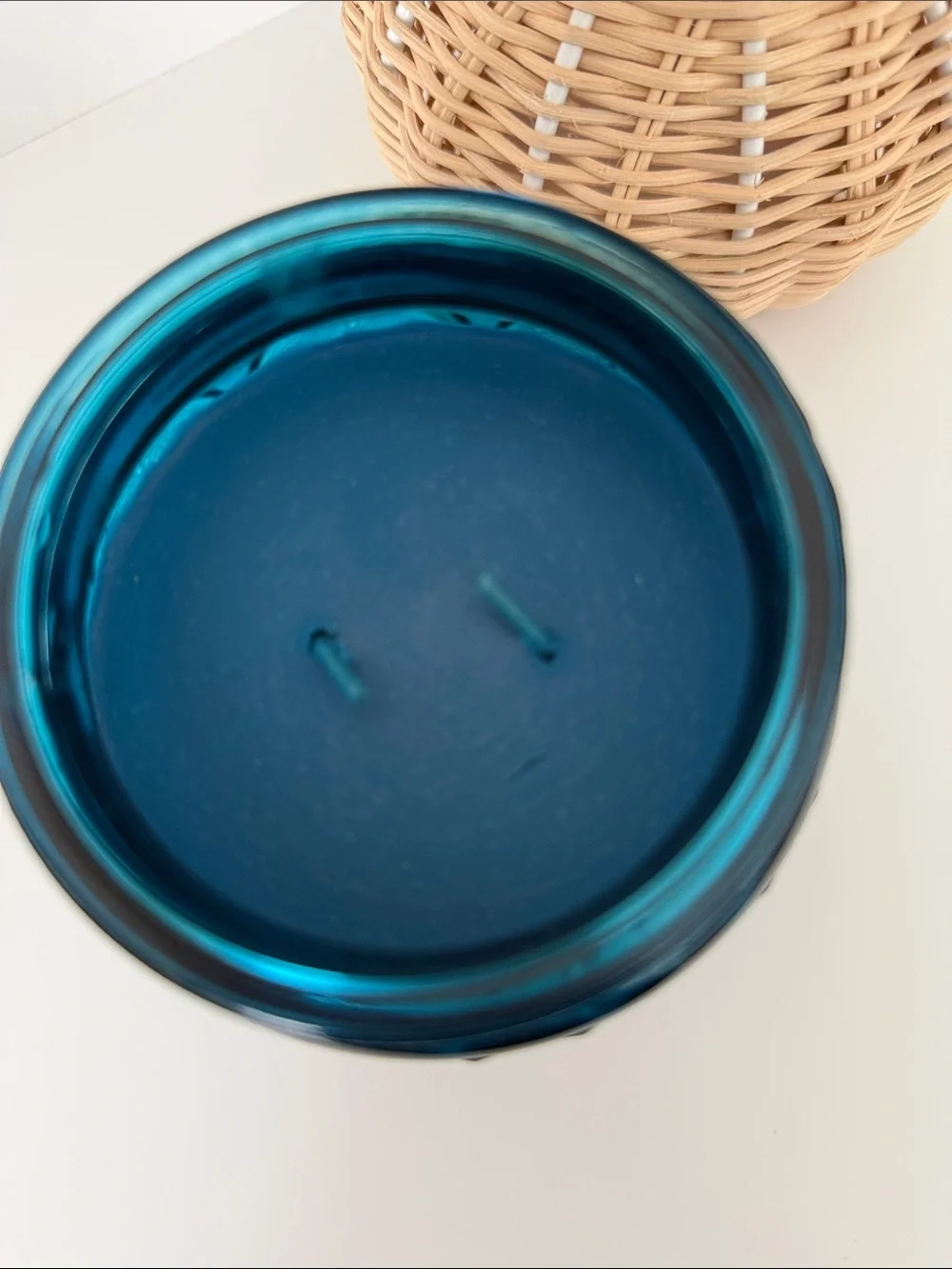 DW Home Cobalt Blue Glass Candle Jar